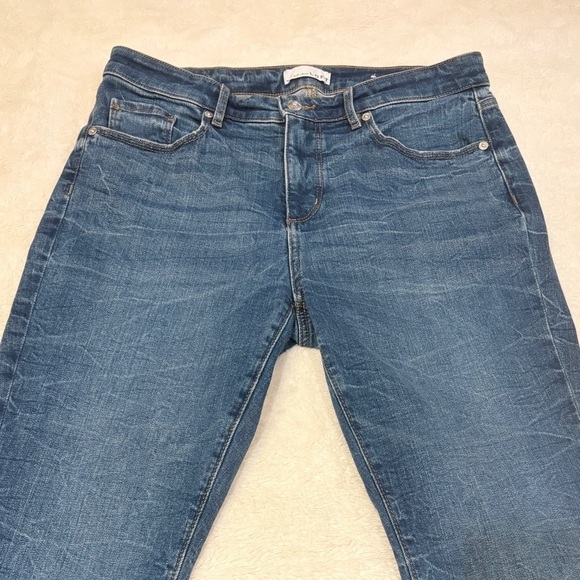 Loft 8 (29) Boot Cut Women’s Jeans Mid Rise Stretch 2023 Whiskering Veining - Picture 4 of 12
